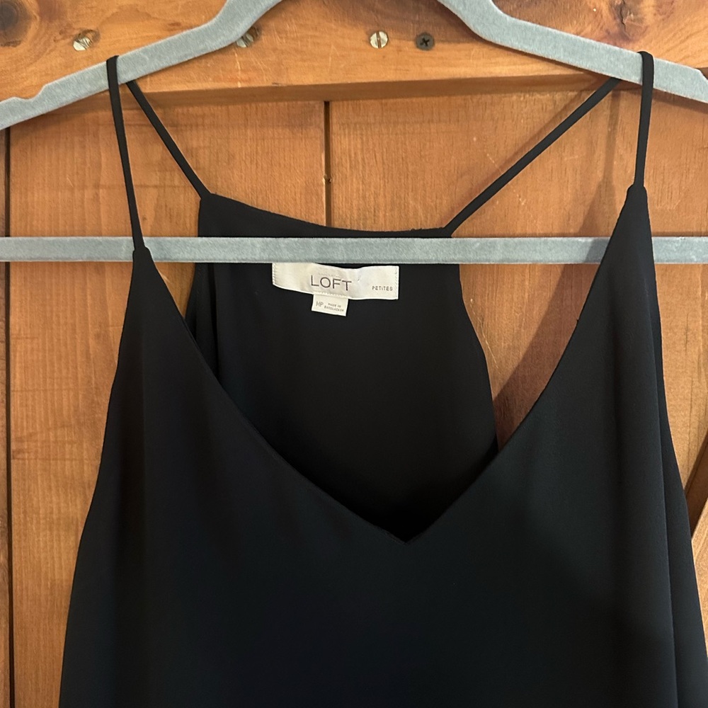 LOFT Black Camisole Top Sz MP - Picture 2 of 6